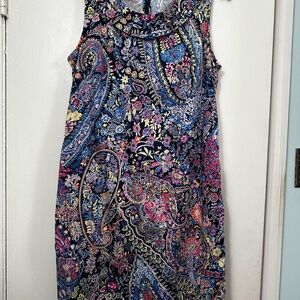 Talbots Multicolor Paisley Midi Dress